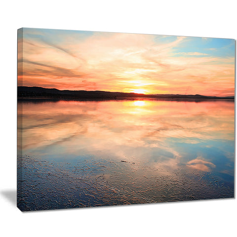 sensational sunset in australia seascape photo canvas print PT8402