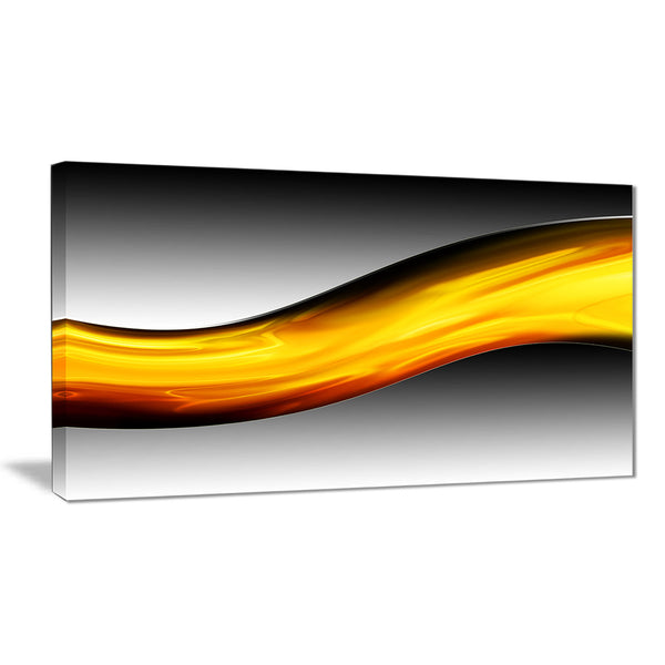 wave of golden lava abstract digital art canvas print PT8417