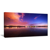 night sky reflection in river landscape photo canvas print PT8447