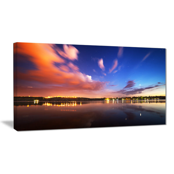 delighted reflection in river landscape photo canvas print PT8449