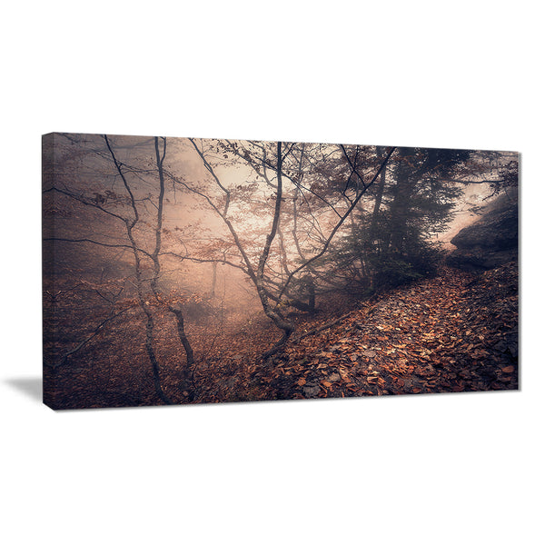 vintage style leaves and trees landscape photo canvas print PT8463