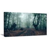 dark forest and dark trees landscape photo canvas print PT8465