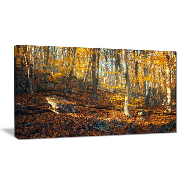 crimean mountains yellow leaves landscape photo canvas print PT8471