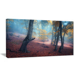 mysterious fairytale yellow wood landscape photo canvas print PT8488