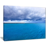 livorno port lighthouse seascape photo canvas print PT8498