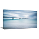 industrial pier side view seascape photo canvas print PT8499