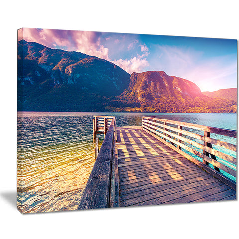 summer morning in bohinj lake landscape photo canvas print PT8627