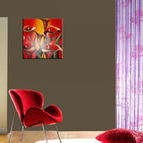 Red Yellow Flower Painting 315s -  32x16in
