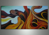 Modern Yellow Abstract Painting 252s - 32x16in