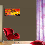 Sunset African Painting 157s - 32x16in