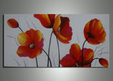 Orange Floral Painting 278s - 32x16in