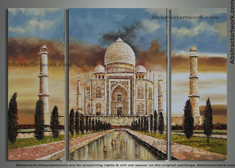 Taj Mahal Art Painting - 72x48in