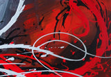 Large Red Abstract Painting 414 - 66 x 36in