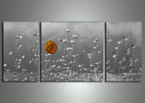 Modern Metal Wall Art Nature Painting 60x24in