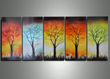 Modern Trees Metal Wall Art 60x24
