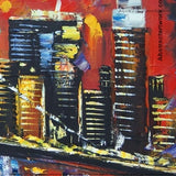 New York City Knife Art Painting  63x32in
