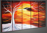 Abstract Tree Canvas Art Painting 1045 - 60x32in