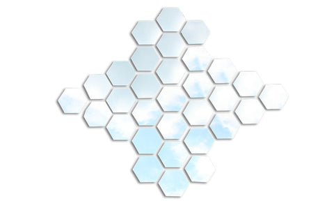Mirror - Hexagons - 26 x 22